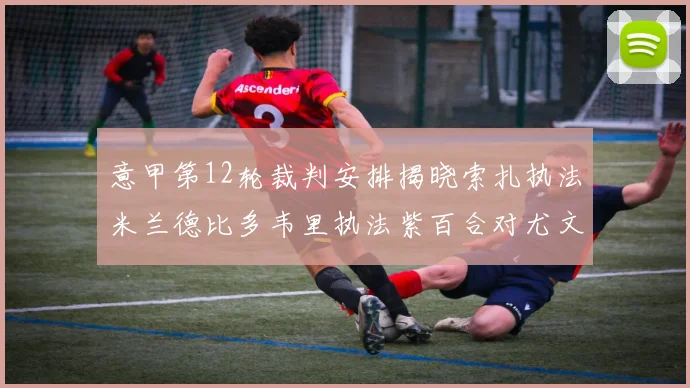 意甲第12轮裁判安排揭晓索扎执法米兰德比多韦里执法紫百合对尤文